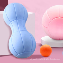 Силиконовый вибрационный массажный шарик с арахисом для йоги